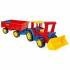 Wader gigant traktor z łyżką i przyczepą 66300-6758
