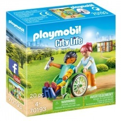 Playmobil Pacjent Na Wózku Inwalidzkim 70193