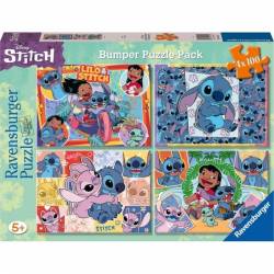 Puzzle 4x100 elementów Disney Stitch-2552879