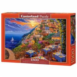Puzzle 1500 elementów Romantyczny wieczór w Positano Włochy-2644578